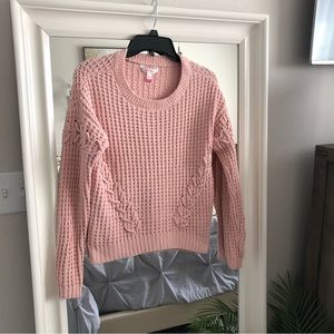 Peach knit sweater SZ XS